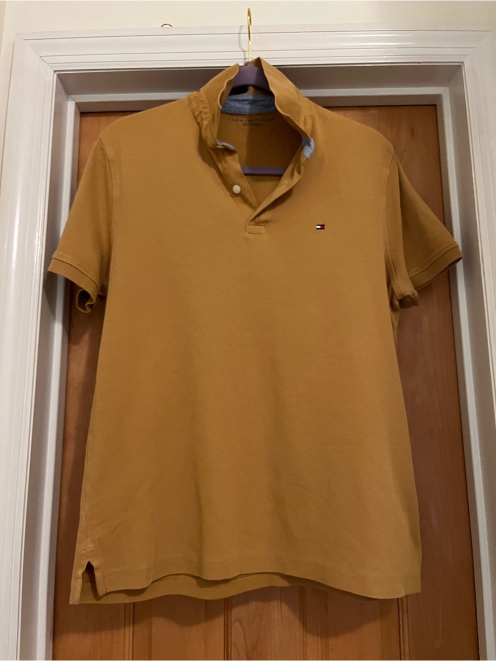 Tommy Hilfiger Men's Mustard Yellow Polo Shirt